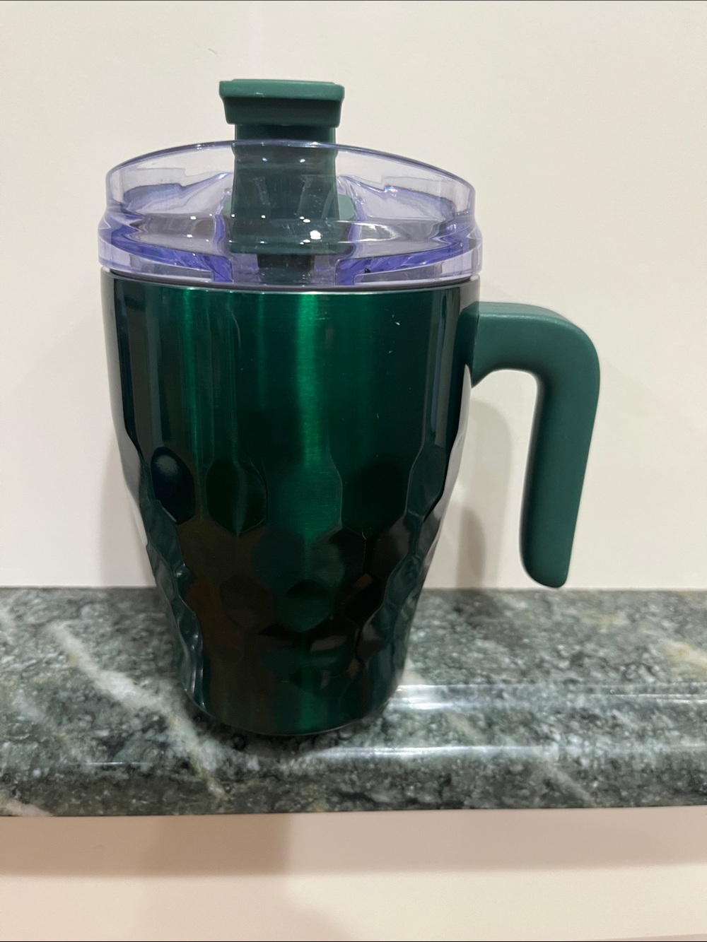 Green Insulated Travel Mug with Handle - Primula 10 ounce